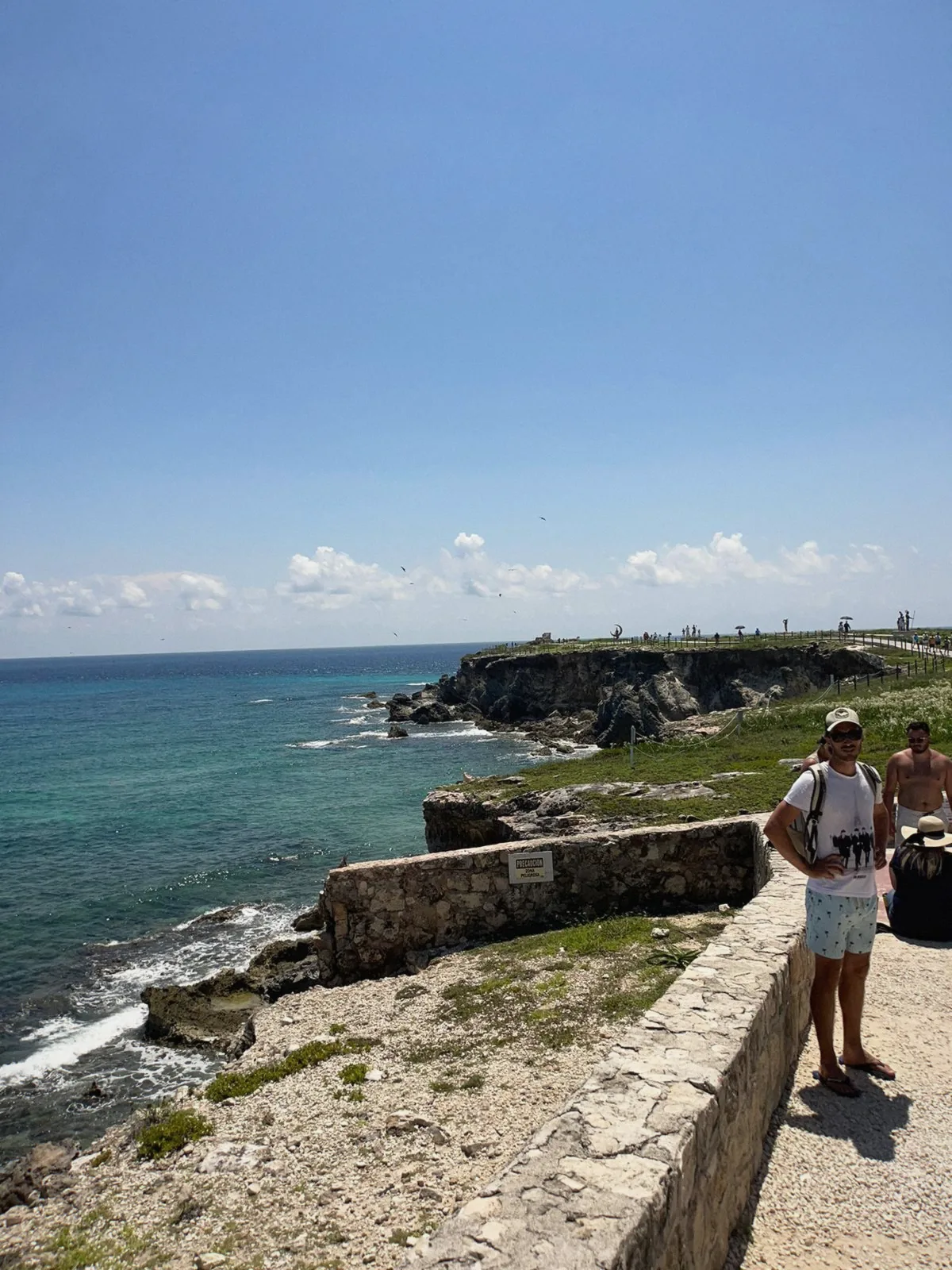 Rocky Caribbean cliffs at Punta Sur on the south end of Isla Mujeres, Mexico